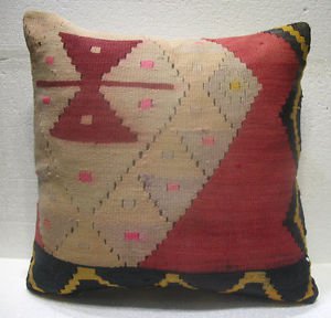Antique Patchwork Couch Pillow kilim coushin housse de coussin kelim kissen h 33