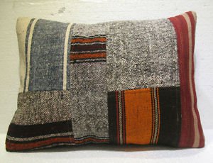 Antique patchwork kelim kissen sofa throw pillow cover tribal rug cushion 42