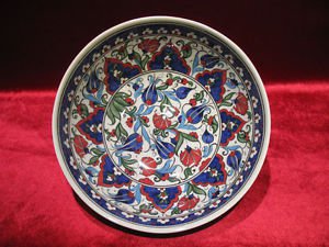 1 of a kind lead free Ottoman iznik fruit bowl collectible turkish ceramic 1