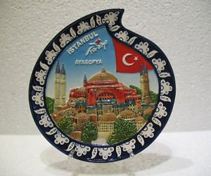 Hagia sophia konstantinopolis Istanbul at SultanAhmet handmade ceramic plate 8