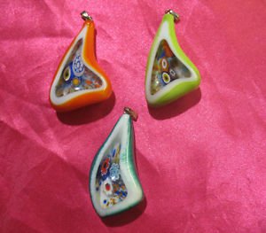 glass necklace pendant jewellery glass pendant handmade art work ko 9