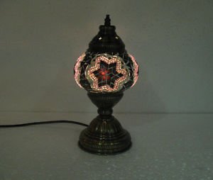 Purple mosaic glass table lamp tischlampe moroccan lantern lampe mosaique m 43