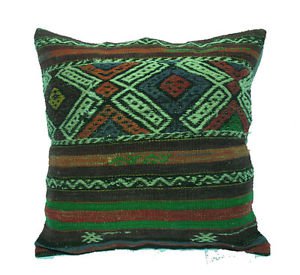 Antique Decorative Couch Throw Pillow Turkish Kilim Rustic Cushion 24'' (y029)