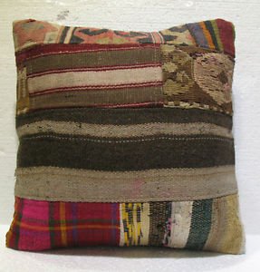 Antique patchwork kelim kissen sofa throw pillow cover tribal rug cushion 30