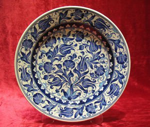 H.made lead free Ottoman iznik plate wall hanging collectible turkish ceramic 8