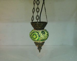 Moroccan lantern mosaic hanging lamp glass chandelier light lampen candle h 199