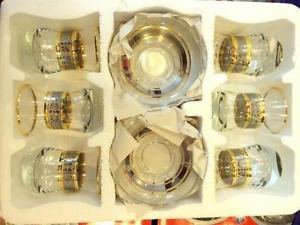 Turkish tea set tea glasses ottoman cups glass mug hot tea glasses tribal set 24