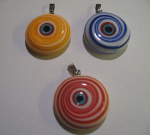 glass necklace pendant jewellery glass pendant handmade evil eye pendant ko 4