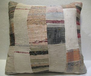 Antique Patchwork Couch Throw Pillow Turkish Kilim Rustic Cushion 26.8'' (k 105)