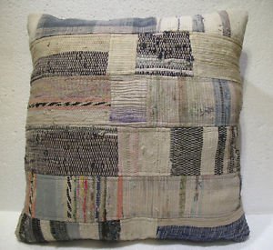 Antique Patchwork Couch Throw Pillow Turkish Kilim Rustic Cushion 26.8'' (ks 99)