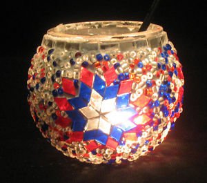 mosaic glass table lamp tischlampe moroccan lantern lampe mosaique candle 18
