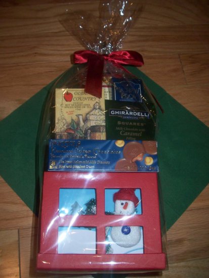 Chocolate Lover's Holiday Basket with a Box of 24