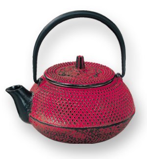 Red Hobnail Teapot