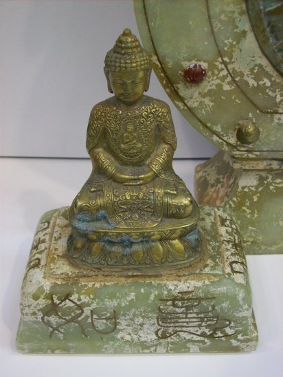 Jade Incense Burner with Buddha on Lid (Good Feng Shui)