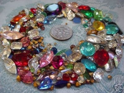 VINTAGE Rhinestones-Stones MIX For Rhinestone Jewelry Repair-Beading WHOLESALE LOT