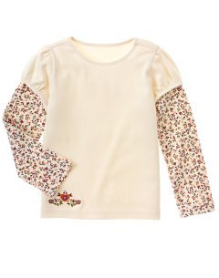 Harvest Leaves Double sleeve top size 4