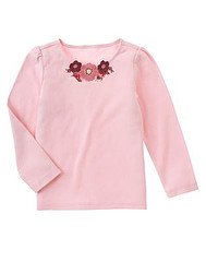 Girl detective Floral neck tee size 3