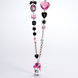 BRAND NEW TARINA TARANTINO PINK HEAD MOD MASCOT LONG MULTIBEAD NECKLACE **FREE US SHIPPING**