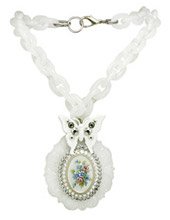 BRAND NEW TARINA TARANTINO LUCITE CHUNKY CHAIN NECKLACE **FREE US SHIPPING**
