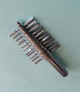 Cork Borer 12 Set Heavy Nickel Plated Brass 4mm to 25mm