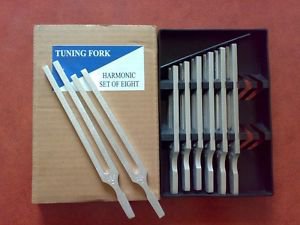 Tuning Fork Set of 8 Aluminium Harmonic Educational