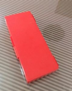 Red Plastic Shell 50 Slots Rectangular Microscope Glass Slide Box