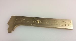Brass 3" Vernier Caliper 80mm Metric Inch Jewelry Making Coin US FAST SHIPPING