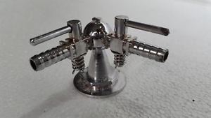 Gas Tap Laboratory 2 Way Outlet 90 Degree Bench Fitting Complete Chrome Plated