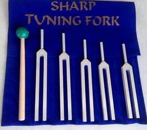 Sharp Tuning Fork with Mallet And Velvet Packing