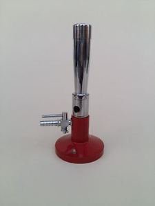 MEKER BURNER BUNSEN LP GAS with STOP COCK For High temperature Heating