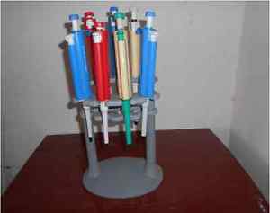 Micropipette Stand Holder Rack for Single / Multi Channel Pipettors -Holds 7