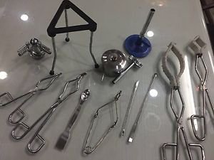 Beaker Flask Tong Test Tube Holder Spatula Lab Kit Set Of 13