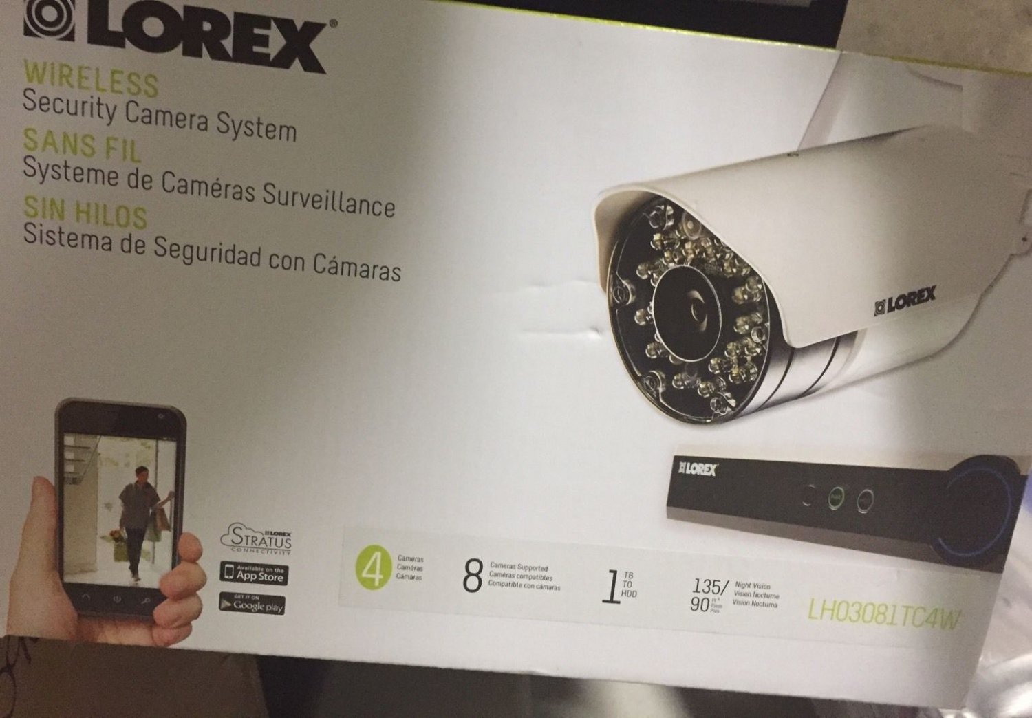LOREX LH03081TC4W ECO Black Box 960H 8-Channel Stratus DVR w/ 4 Wireless Cameras