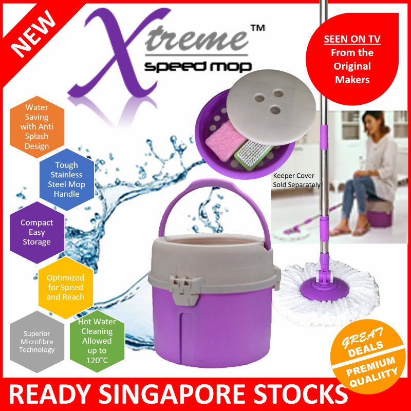Xtreme Speed Mop★Compact★Water Saver★No Spill★Hot Water Clean★Tough Stainless Steel Handle