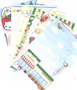 JAPAN San-x Nyanko Market Papers Kawaii