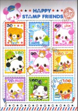 Japan Kamio Happy Stamp Friends Papers