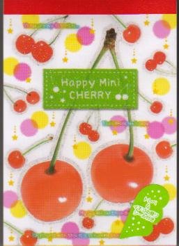 JAPAN KAMIO Happy Mini Cherry Notepad (large memo pad) KAWAII