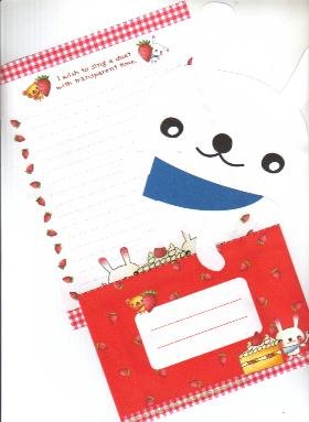 Japan Rabbit with Strawberry Cake Lettersets