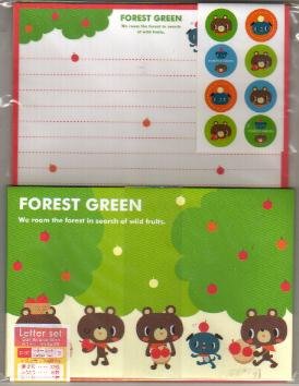 JAPAN Forest Green Lettersets Pack KAWAII