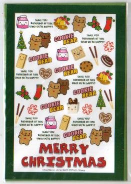 Korea Cookie Bear Christmas Card w/ Envelope #8