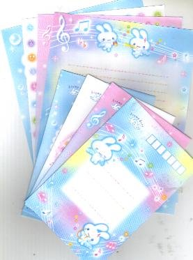 JAPAN San-x Twin Angels Rabbit Lettersets Kawaii