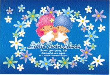 Japan Sanrio Little Twin Stars Postcard KAWAII