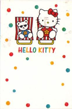 Japan Sanrio Hello Kitty Summer Time Postcard KAWAII
