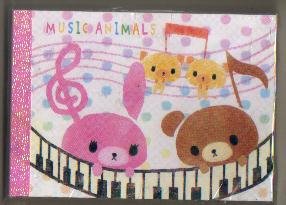 Japan Cru-x Music Rabbit Bear Memopad KAWAII