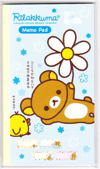 Japan San-x Rilakkuma Memopad KAWAII