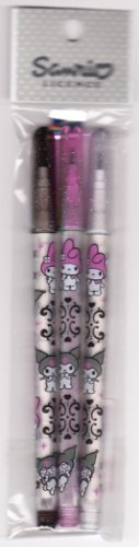 Japan Sanrio My Melody & Kuromi 3 Magic Pencils Pack KAWAII