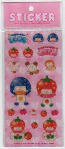 Korea Artbox Strawberry Guys Beads Sticker KAWAII