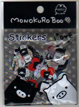 Japan Monokuro Boo Sack Stickers KAWAII