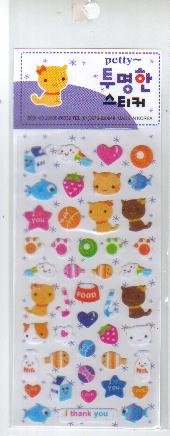 Korea Kitten Glitter Sticker KAWAII