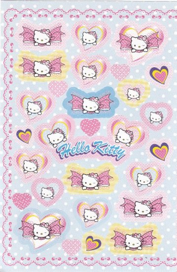 Japan Sanrio Hello Kitty Ribbon Sticker KAWAII